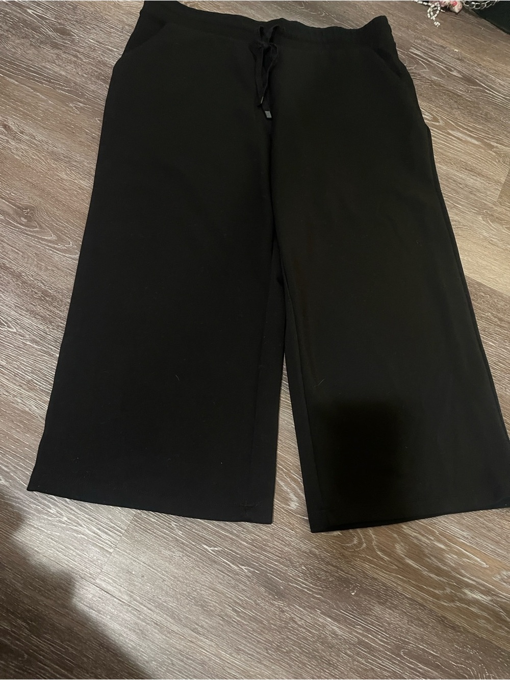 Women's Black Wide-Leg Pull-On Pants